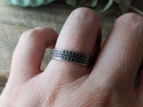 King's Crown Wide Band Ring
