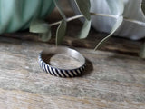 Lined Ribbon Stacking Ring