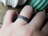 Chunky Floral Sakura Wide Band Ring