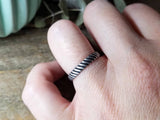 Lined Ribbon Stacking Ring