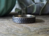 King's Crown Wide Band Ring