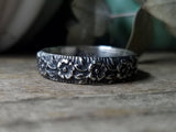 Chunky Floral Sakura Wide Band Ring