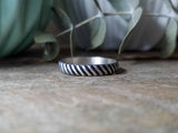 Lined Ribbon Stacking Ring