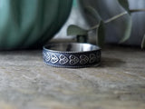 Heart Pattern Wide Band Ring