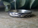 Waves of Grain Pattern Stacking Ring