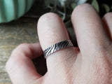 Feather | Flat Stax | Stacking Ring